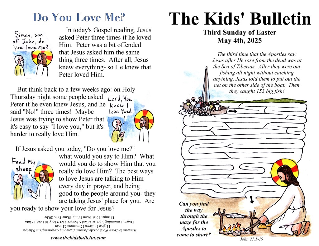The Kids’ Bulletin for Sunday May 4th,&nbsp;2025