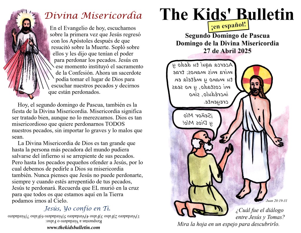 The Kids’ Bulletin en español: Segundo domingo de&nbsp;Pascua