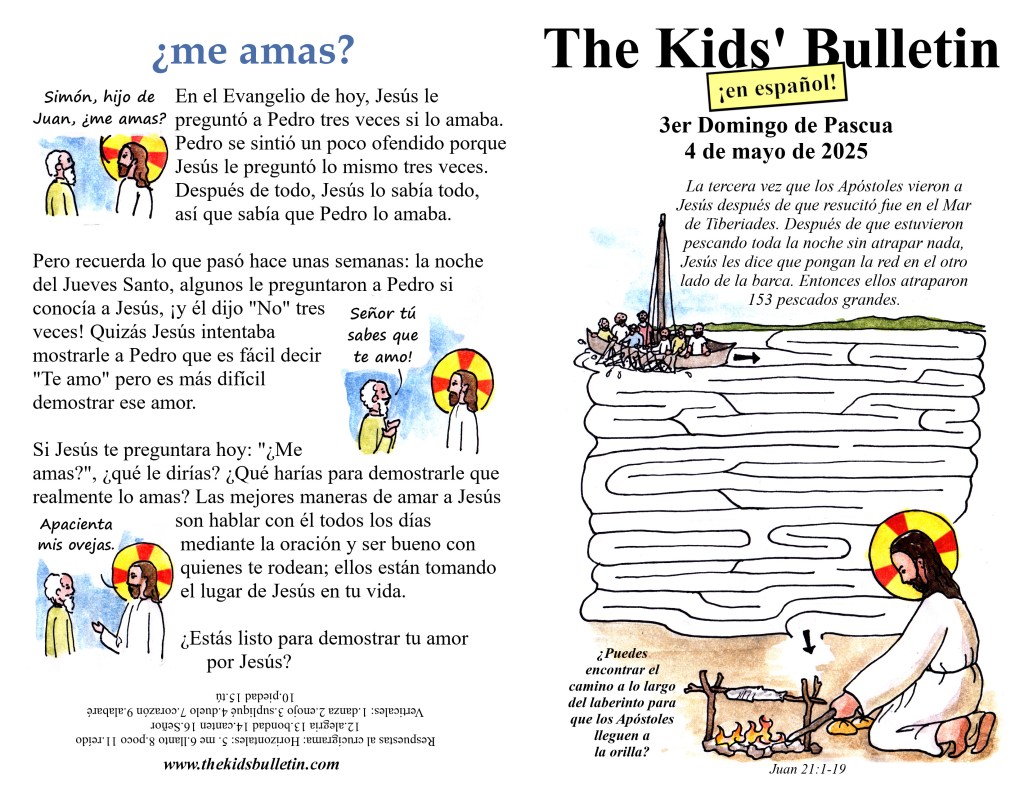 The Kids’ Bulletin en español: 3er domingo de&nbsp;Pascua