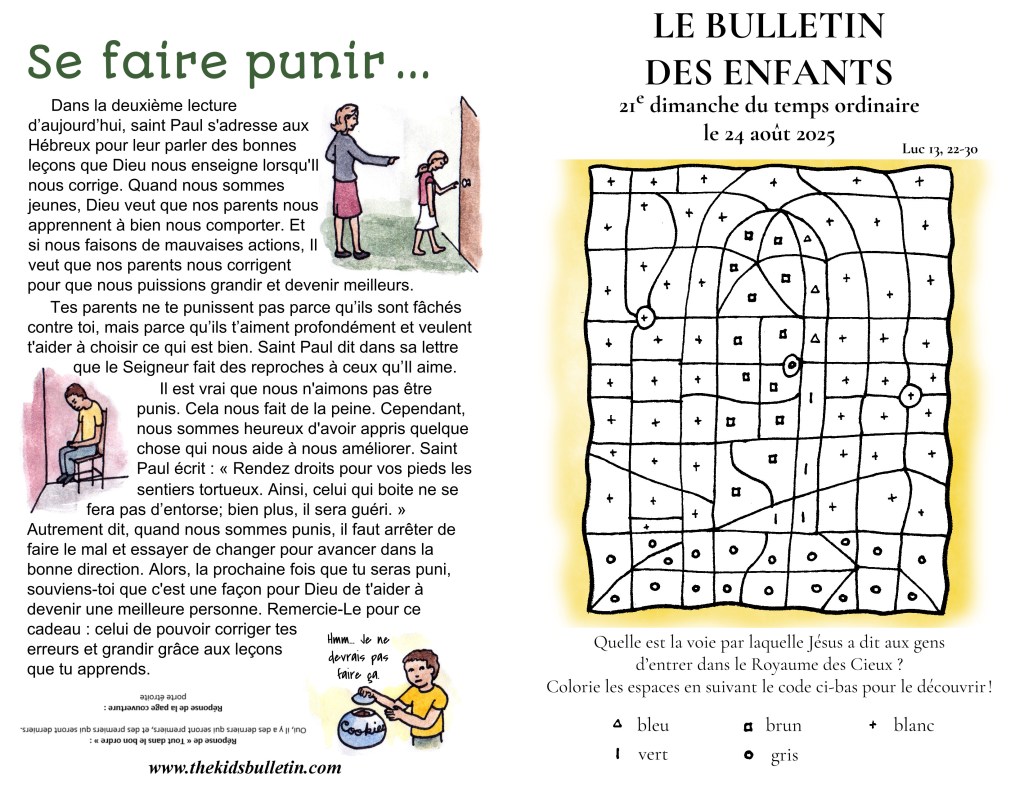 Le Bulletin des Enfants pour le 24 août&nbsp;2025