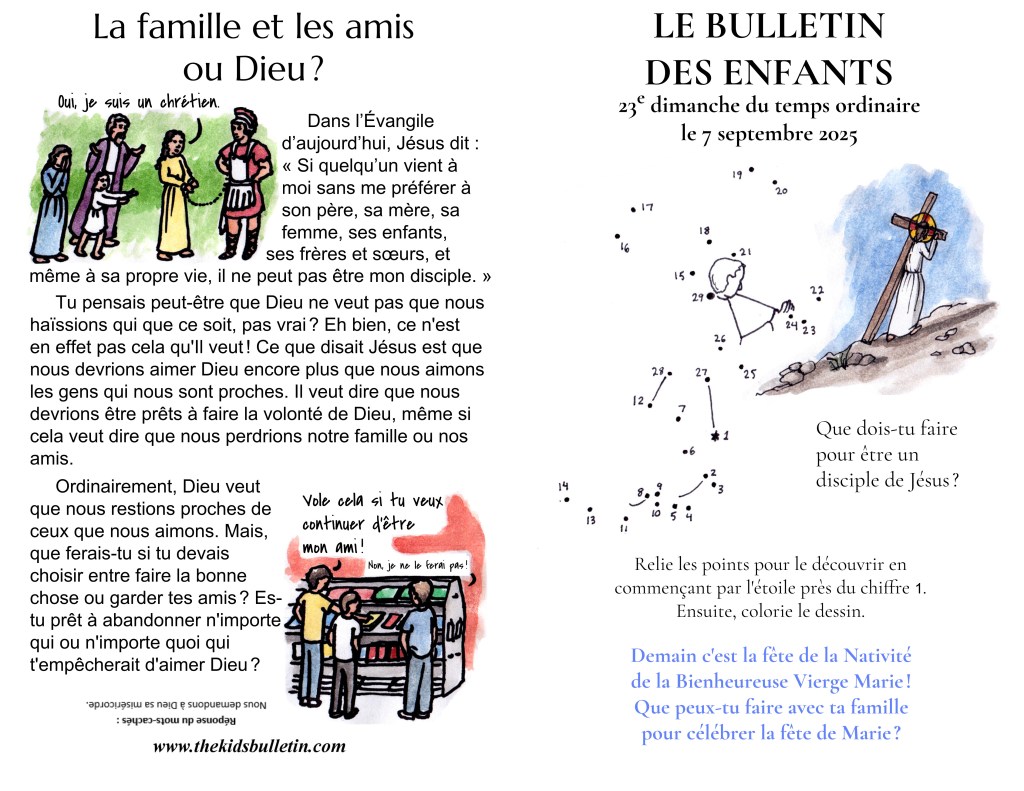 Le Bulletin des Enfants pour le 23e dimanche du temps&nbsp;ordinaire