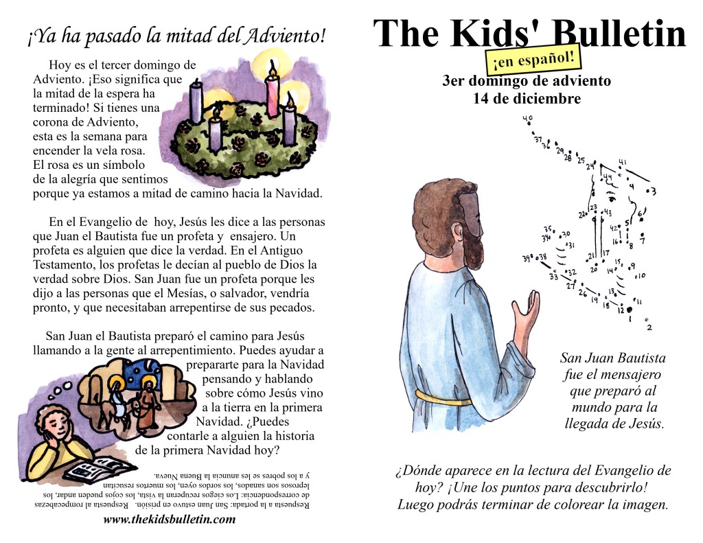 The Kids’ Bulletin en español: 3er domingo de&nbsp;adviento