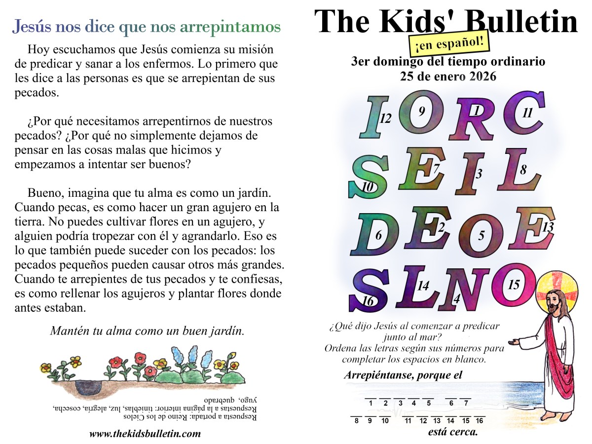 The Kids’ Bulletin en español: 3er Domingo del Tiempo&nbsp;Ordinario