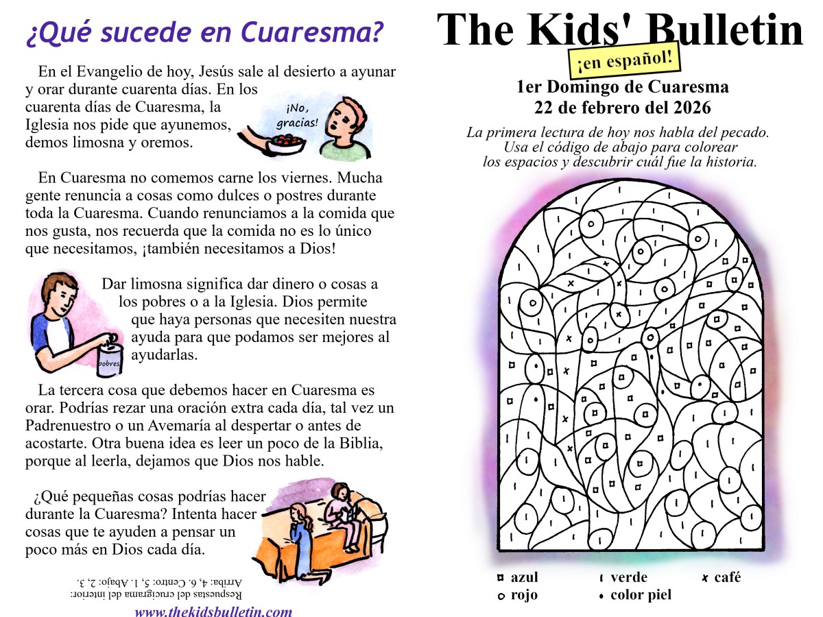 The Kids’ Bulletin en español: 1er Domingo de&nbsp;Cuaresma