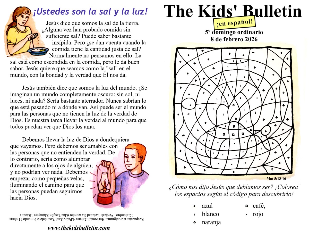 The Kids’ Bulletin en español: 5º Domingo del Tiempo&nbsp;Ordinario