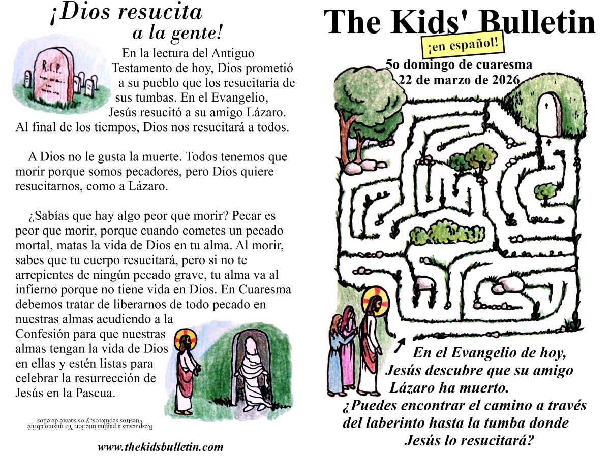 The Kids’ Bulletin en español: 5º Domingo de&nbsp;Cuaresma