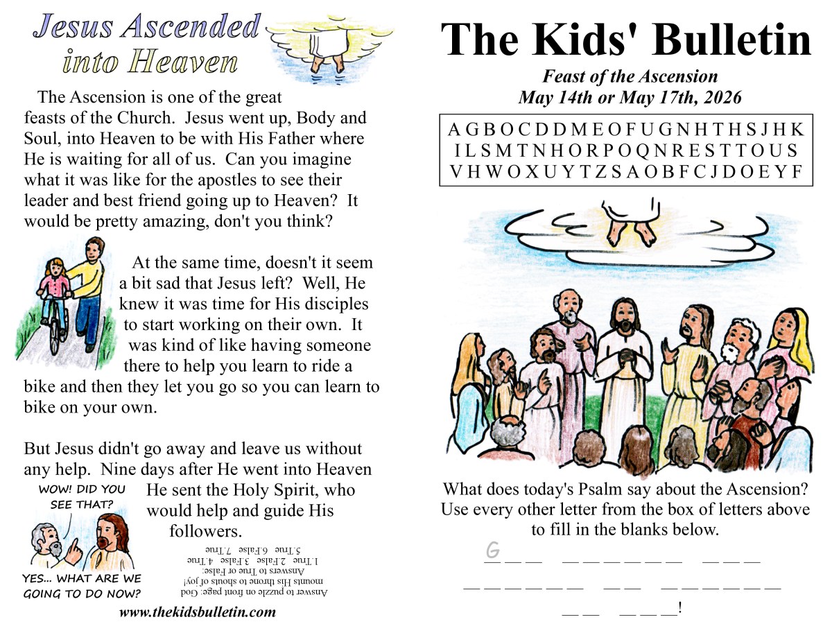The Kids’ Bulletin for the Feast of the&nbsp;Ascension