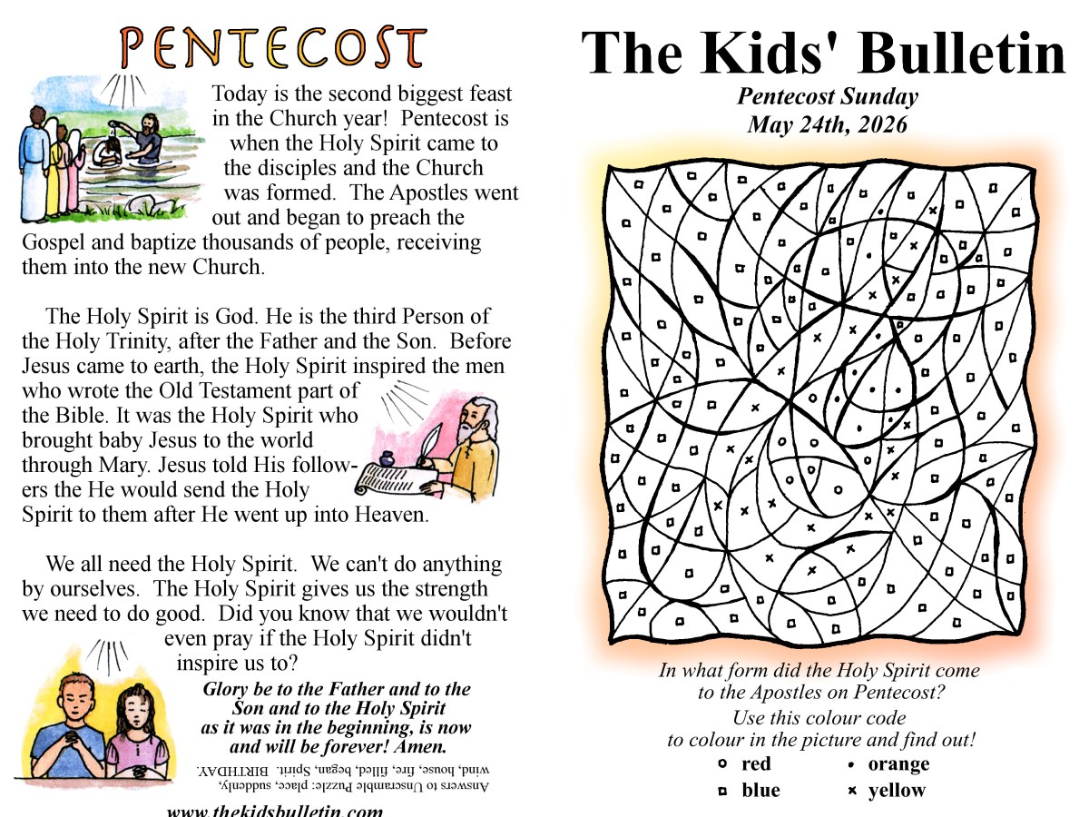 The Kids’ Bulletin for the Feast of&nbsp;Pentecost