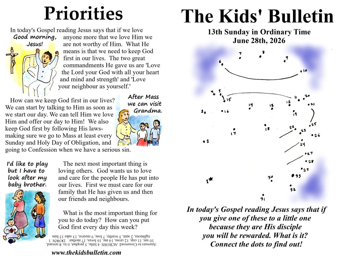 The Kids’ Bulletin for the 13th Sunday in Ordinary&nbsp;Time