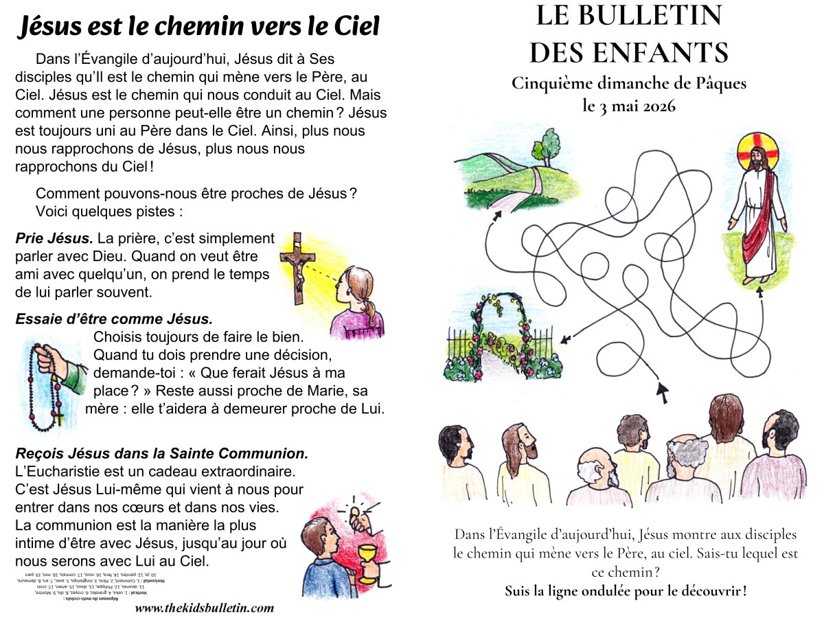 Le Bulletin des Enfants pour la Cinquième dimanche de&nbsp;Pâques