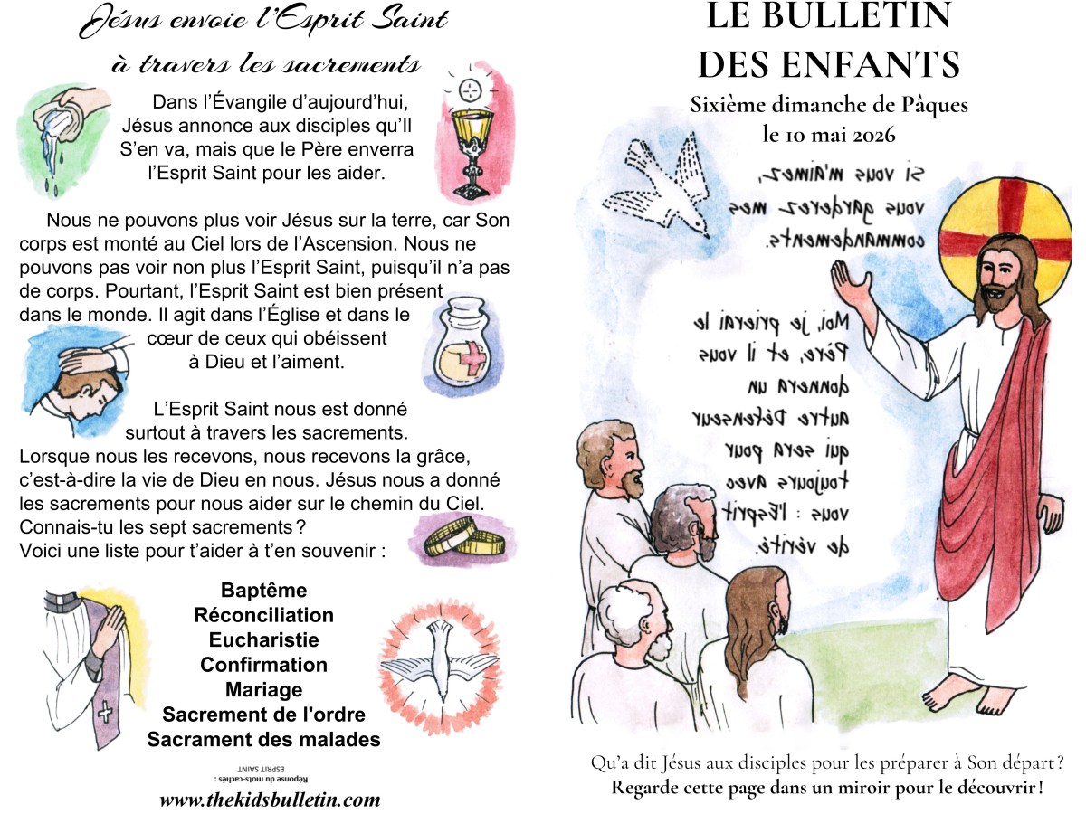 Le Bulletin des Enfants pour la Sixième dimanche de&nbsp;Pâques