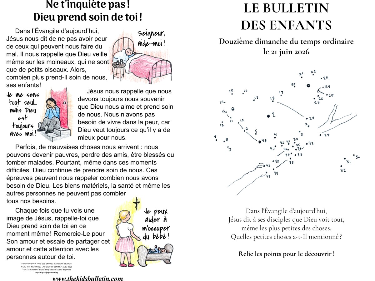 Le Bulletin des Enfants pour Douzième dimanche du temps&nbsp;ordinaire