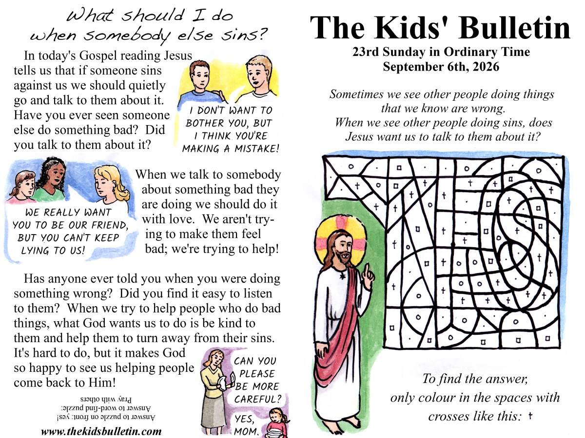 The Kids’ Bulletin for Sunday September 6th,&nbsp;2026