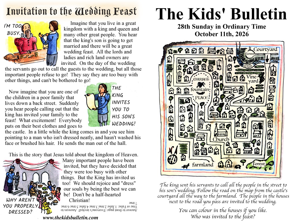 The Kids’ Bulletin for the 28th Sunday in Ordinary&nbsp;Time